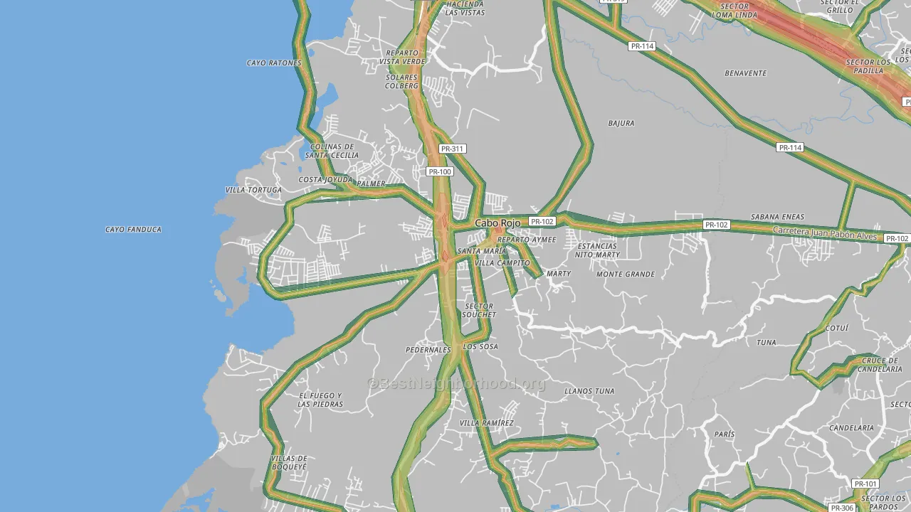 00623, PR Map of Noise Levels in 00623