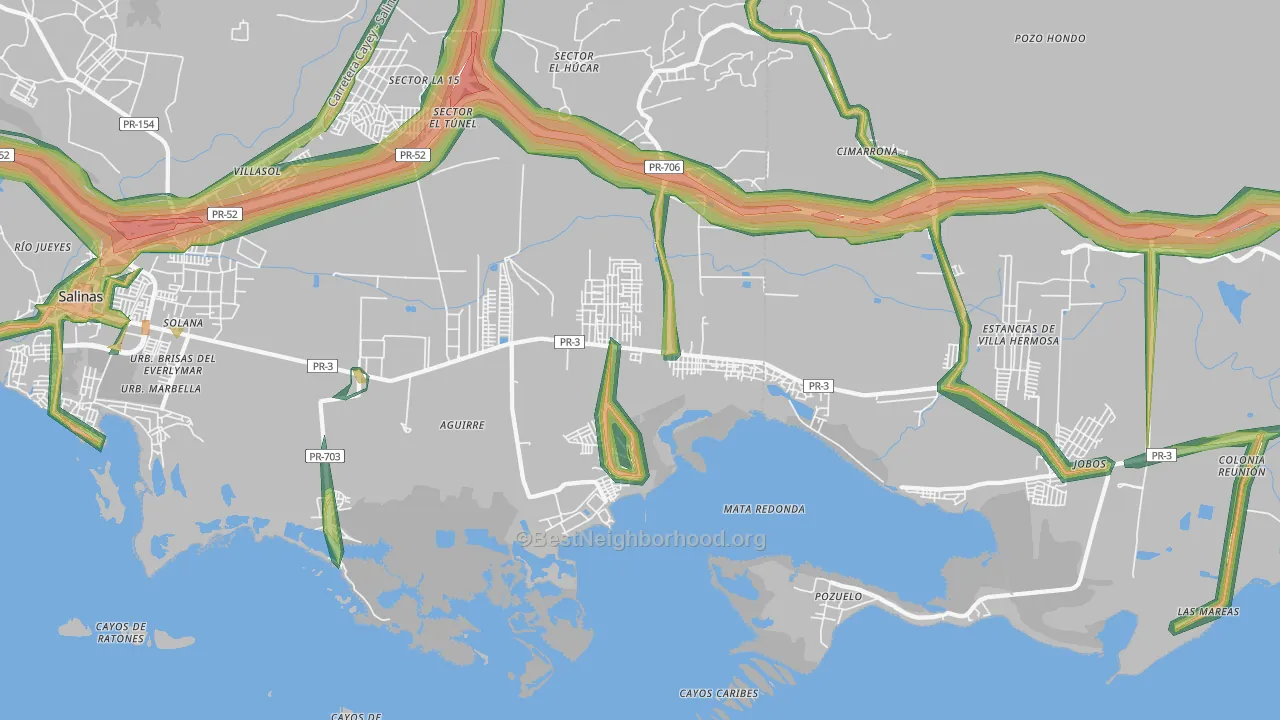 00704, PR Map of Noise Levels in 00704