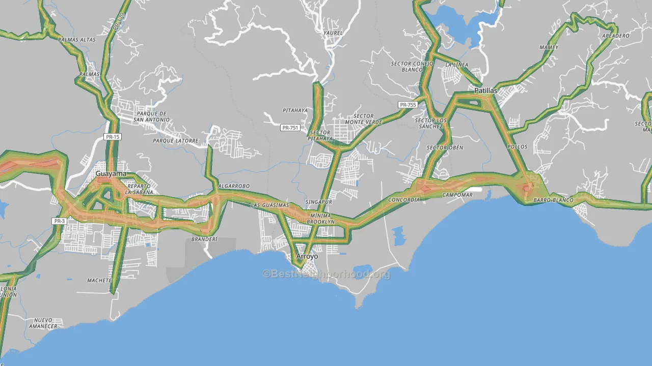 00714, PR Map of Noise Levels in 00714