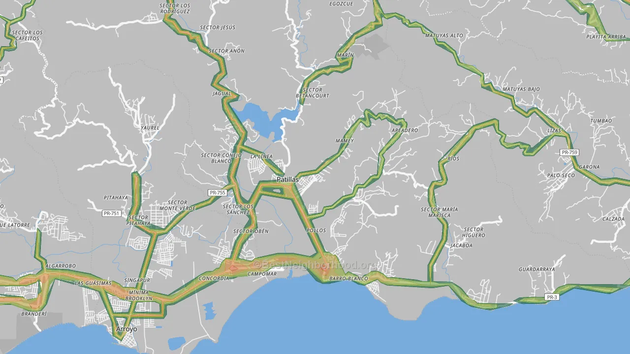 00723, PR Map of Noise Levels in 00723