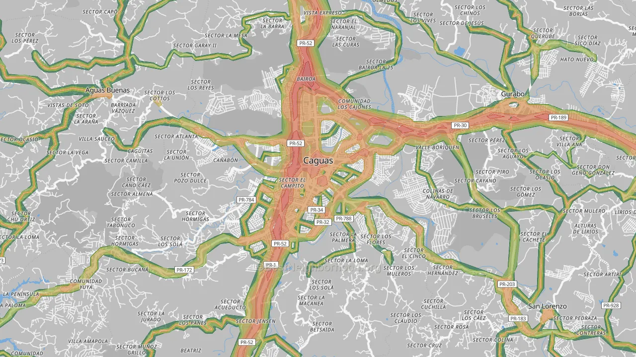 00725, PR Map of Noise Levels in 00725