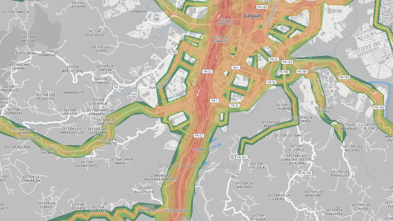 00726, PR Map of Noise Levels in 00726