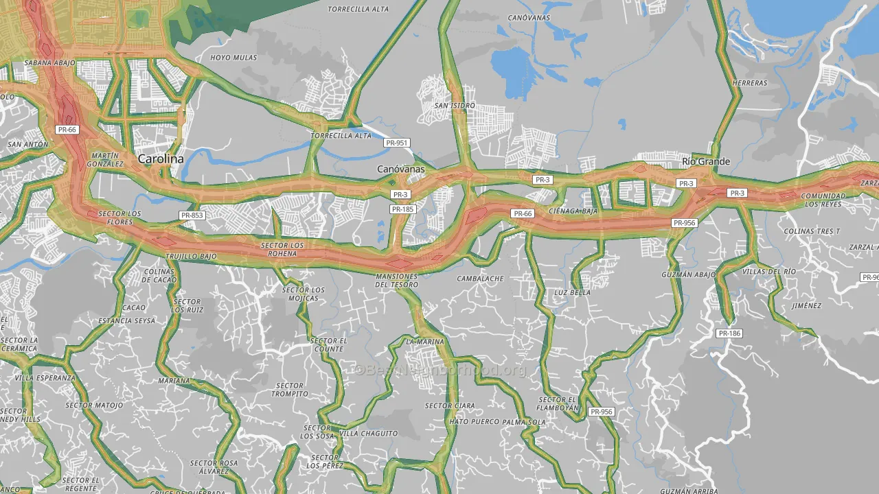 00729, PR Map of Noise Levels in 00729