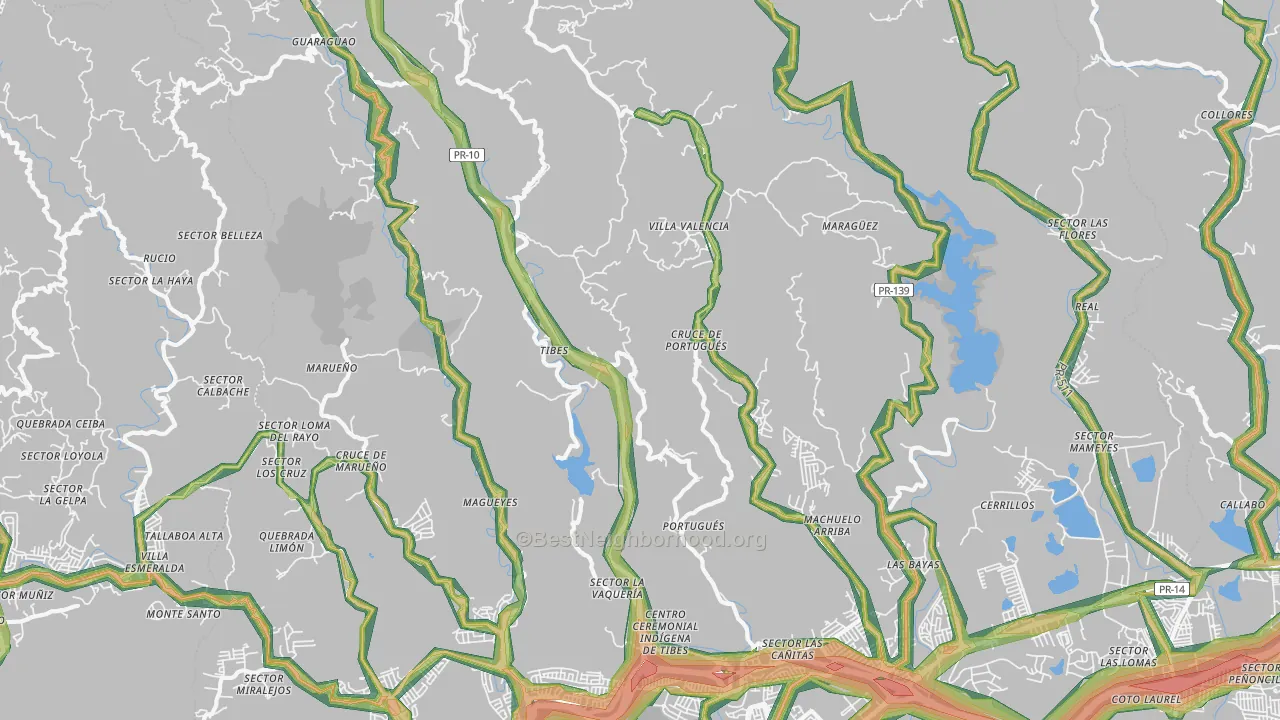 00731, PR Map of Noise Levels in 00731