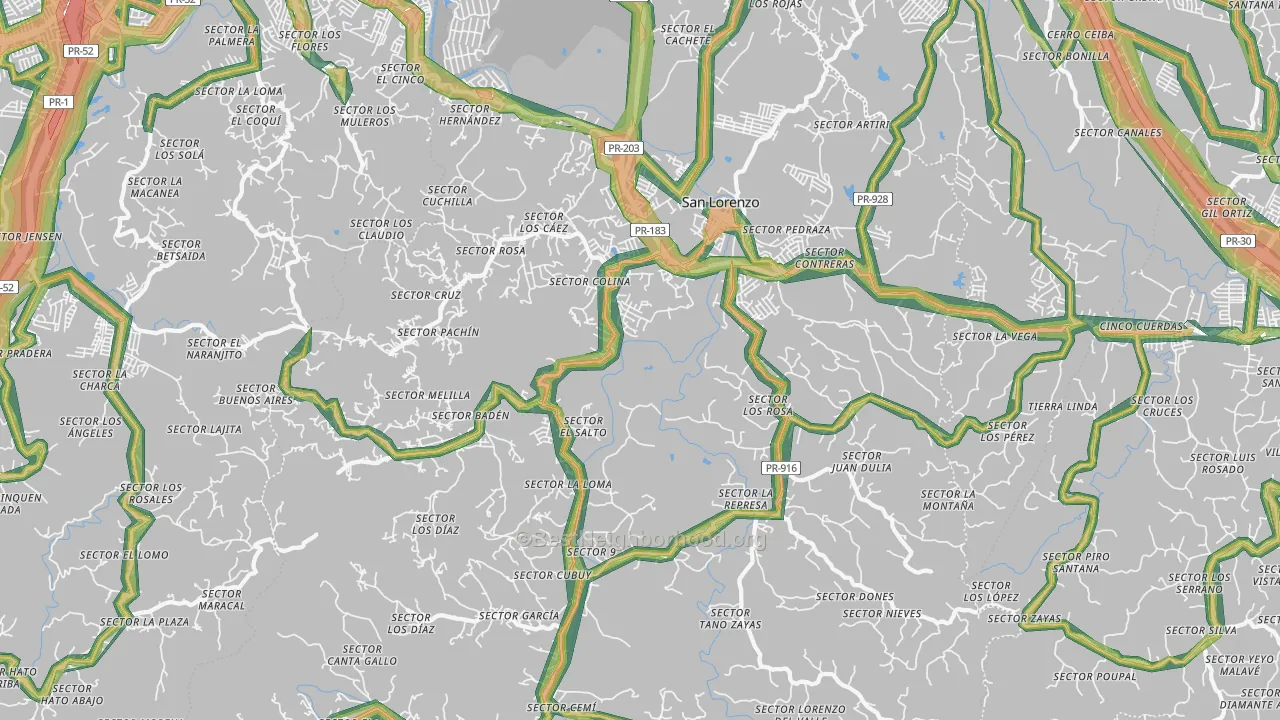 00754, PR Map of Noise Levels in 00754