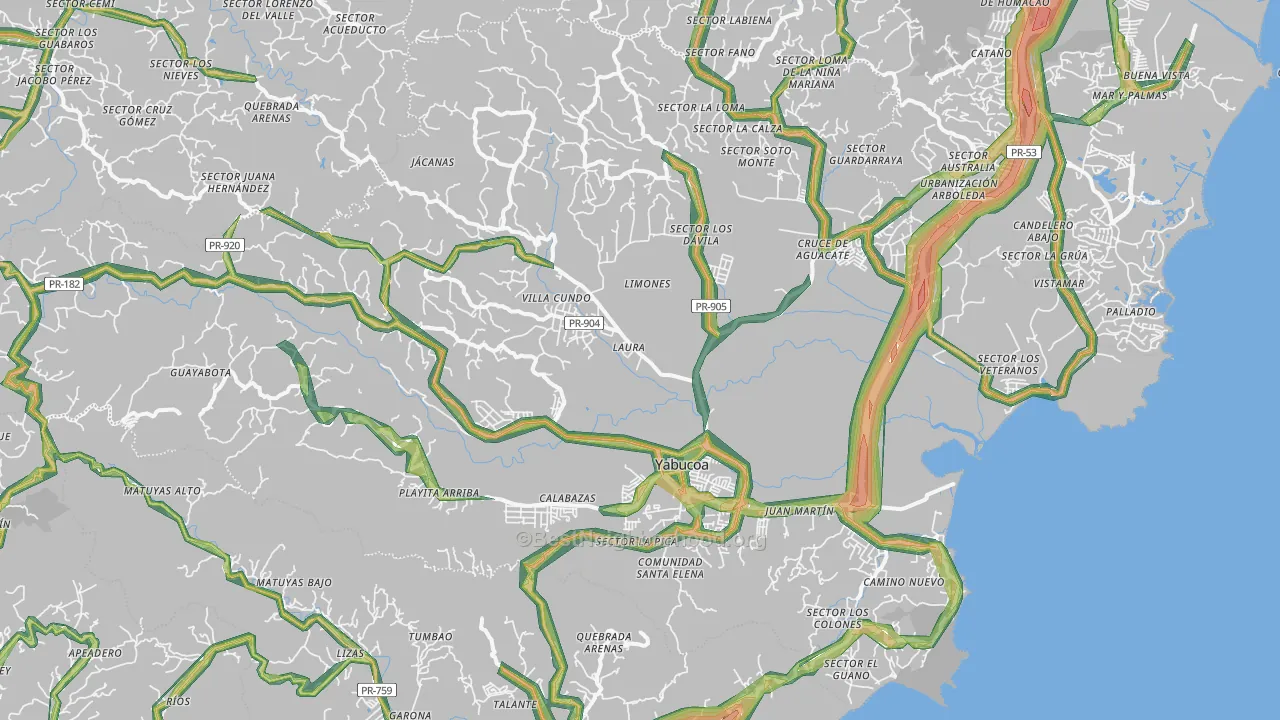 00767, PR Map of Noise Levels in 00767