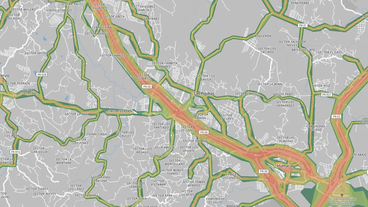 00771, PR Map of Noise Levels in 00771