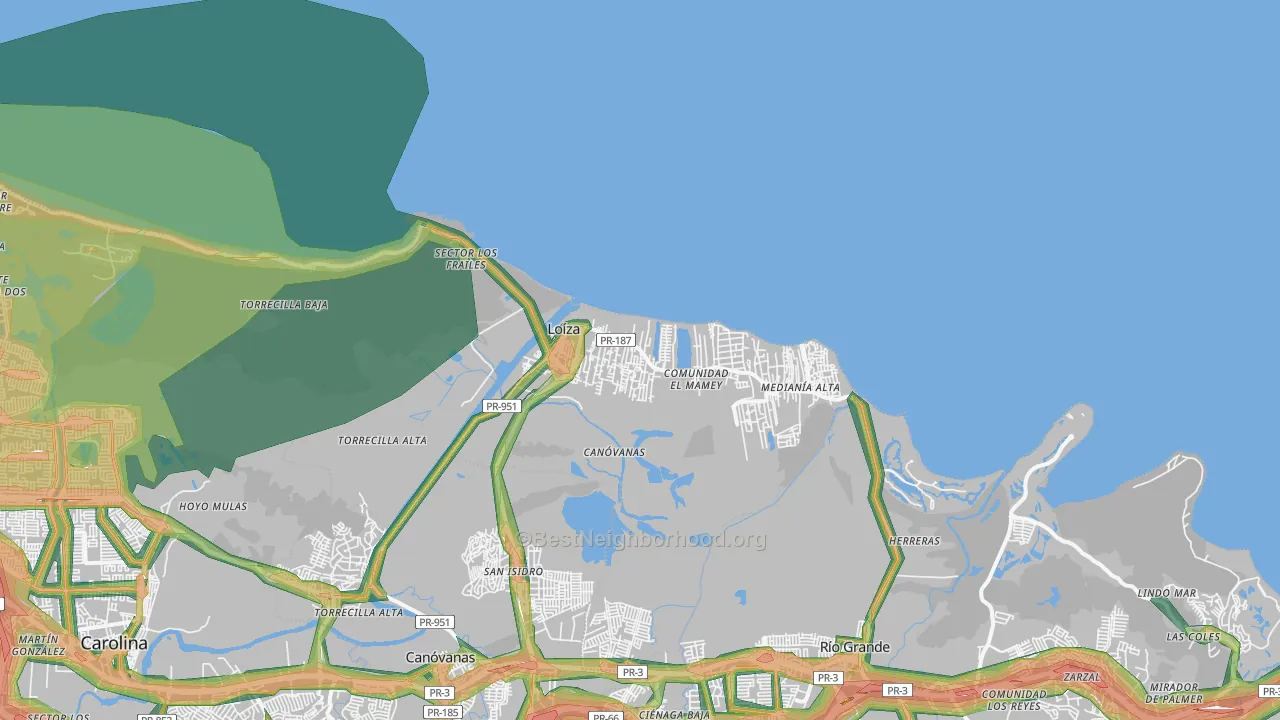00772, PR Map of Noise Levels in 00772