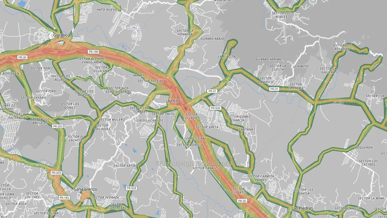 00777, PR Map of Noise Levels in 00777