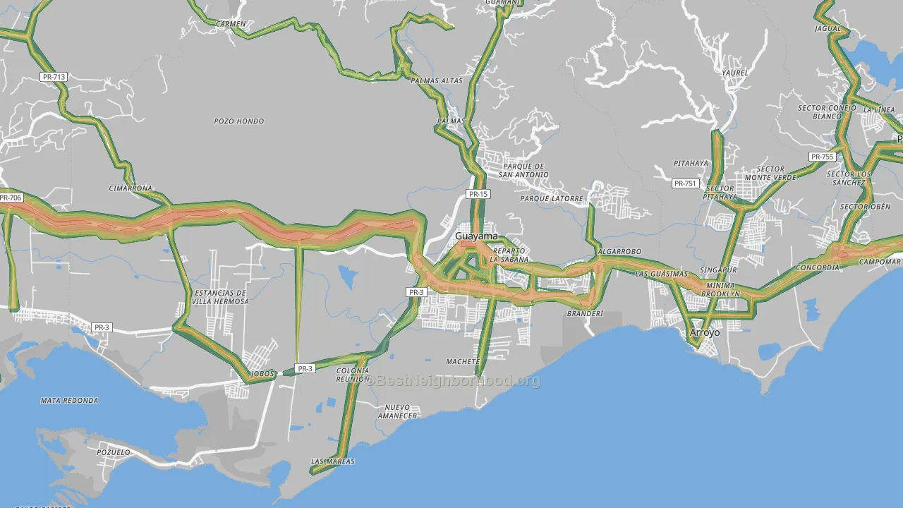 00784, PR Map of Noise Levels in 00784