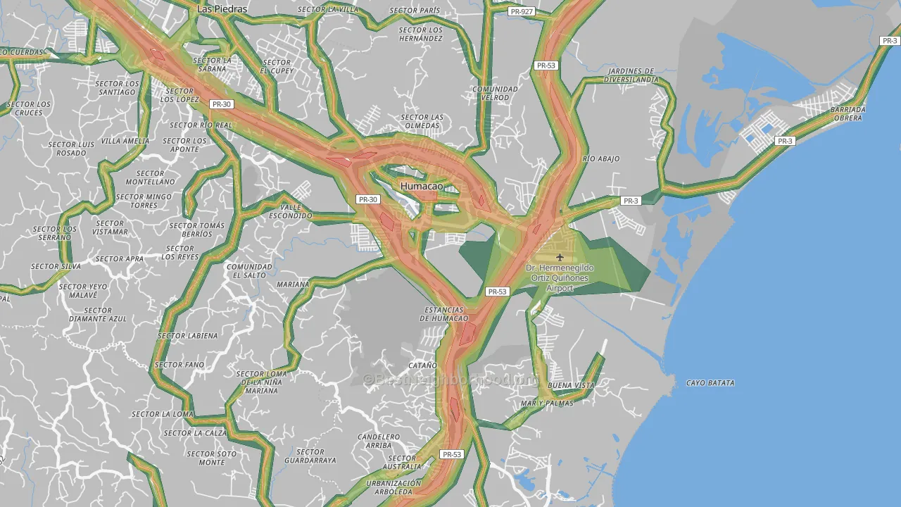 00791, PR Map of Noise Levels in 00791