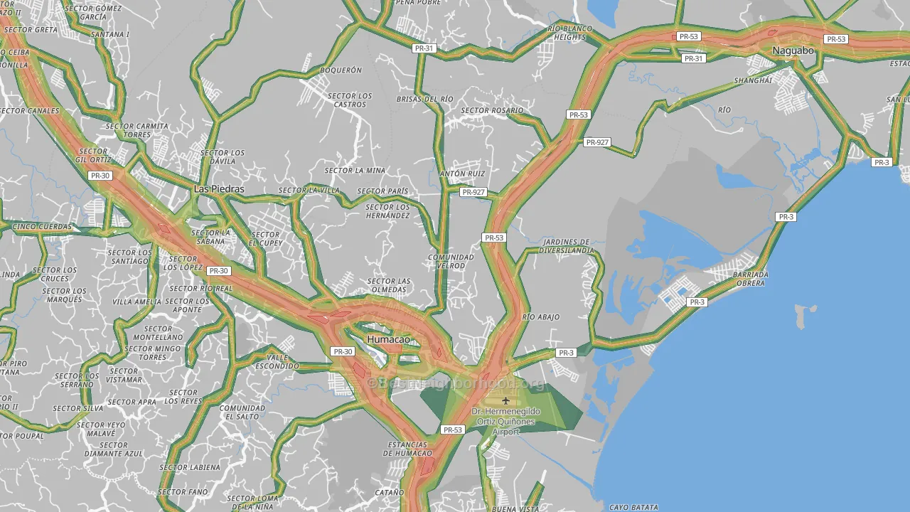 00792, PR Map of Noise Levels in 00792