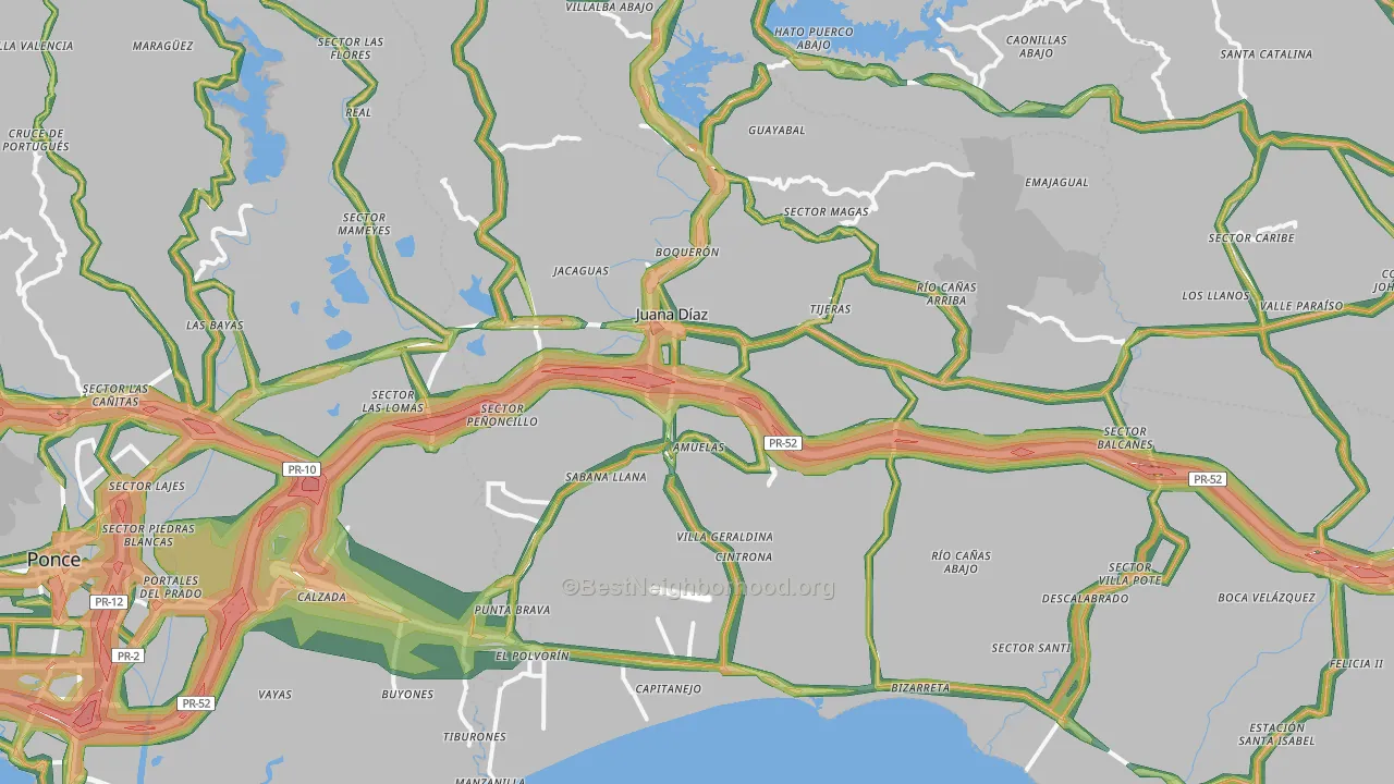 00795, PR Map of Noise Levels in 00795