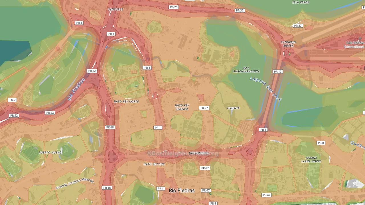 00917, PR Map of Noise Levels in 00917