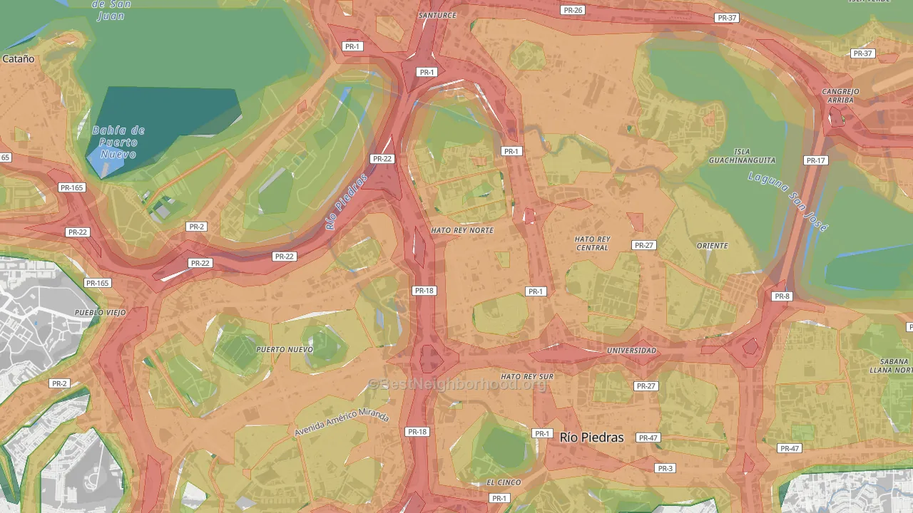 00918, PR Map of Noise Levels in 00918