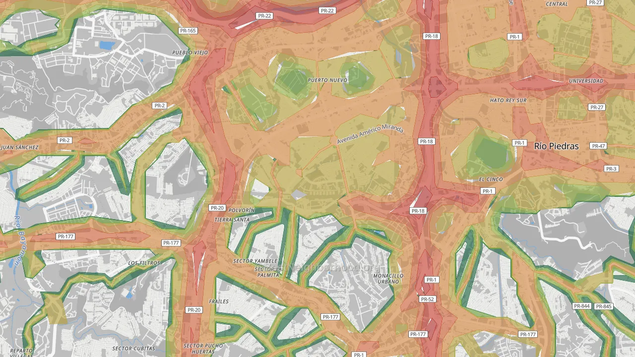 00921, PR Map of Noise Levels in 00921