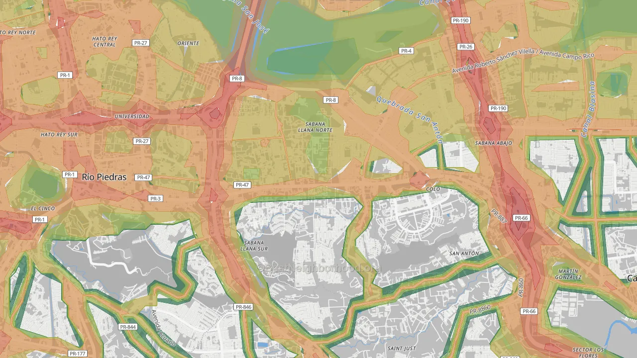 00924, PR Map of Noise Levels in 00924