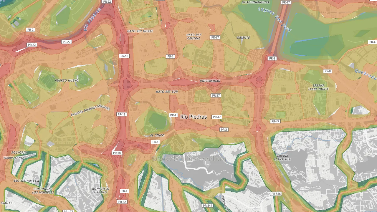 00925, PR Map of Noise Levels in 00925