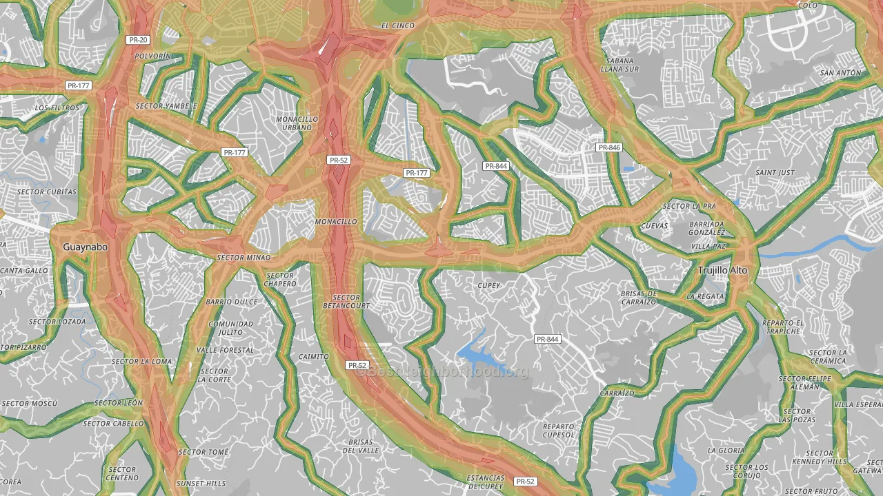 00926, PR Map of Noise Levels in 00926