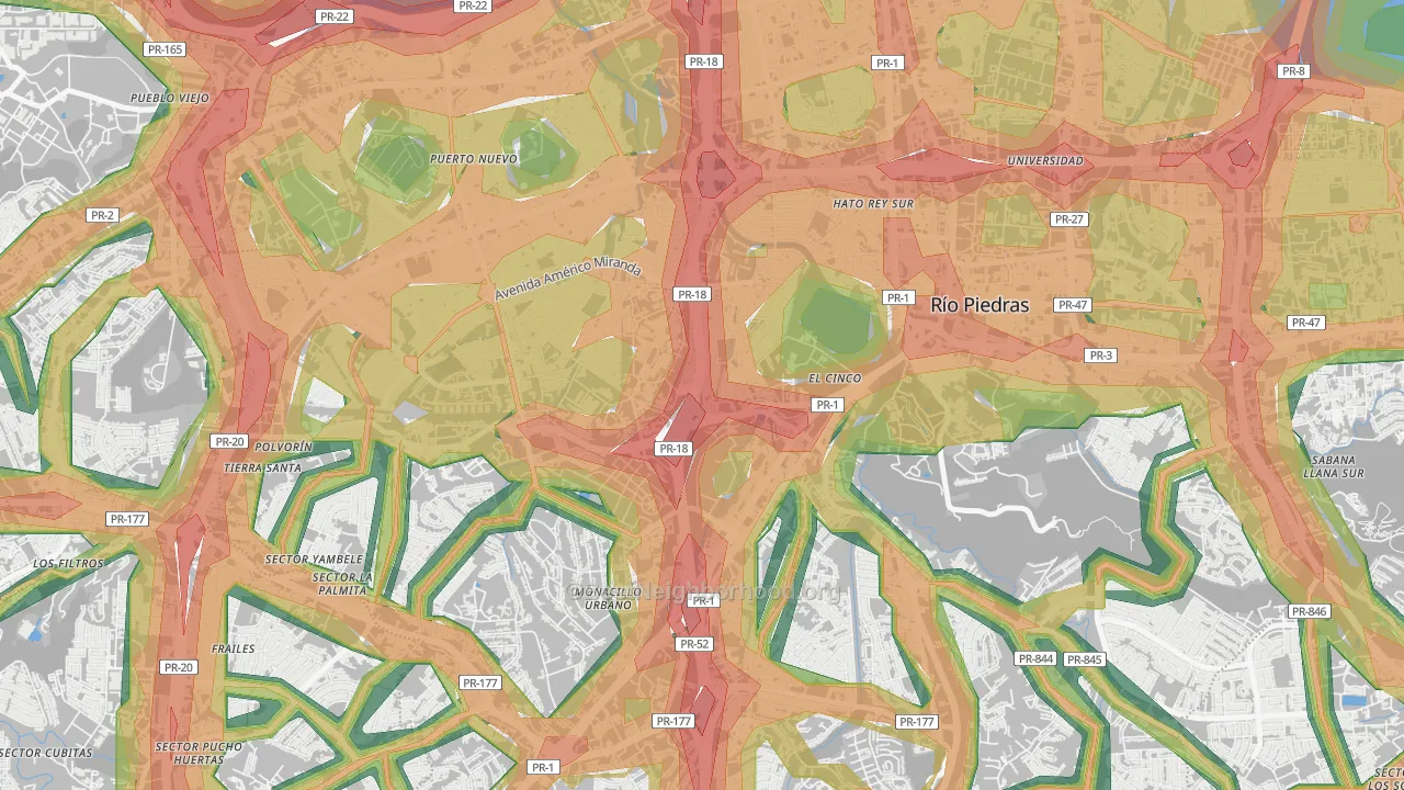 00927, PR Map of Noise Levels in 00927