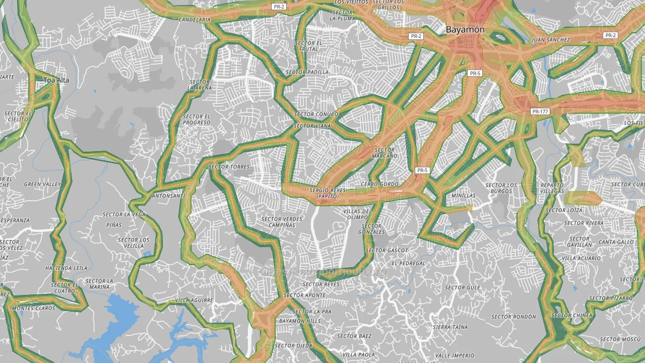 00957, PR Map of Noise Levels in 00957