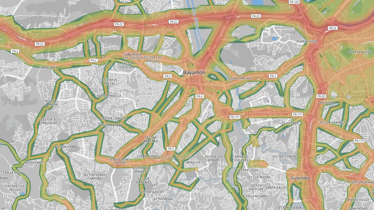 00959, PR Map of Noise Levels in 00959