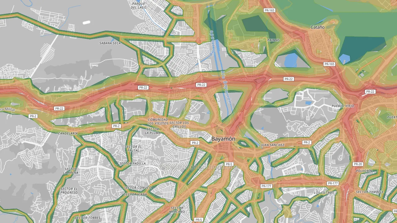 00961, PR Map of Noise Levels in 00961