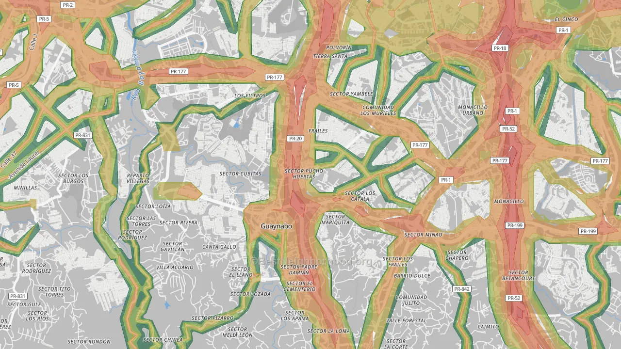 00969, PR Map of Noise Levels in 00969
