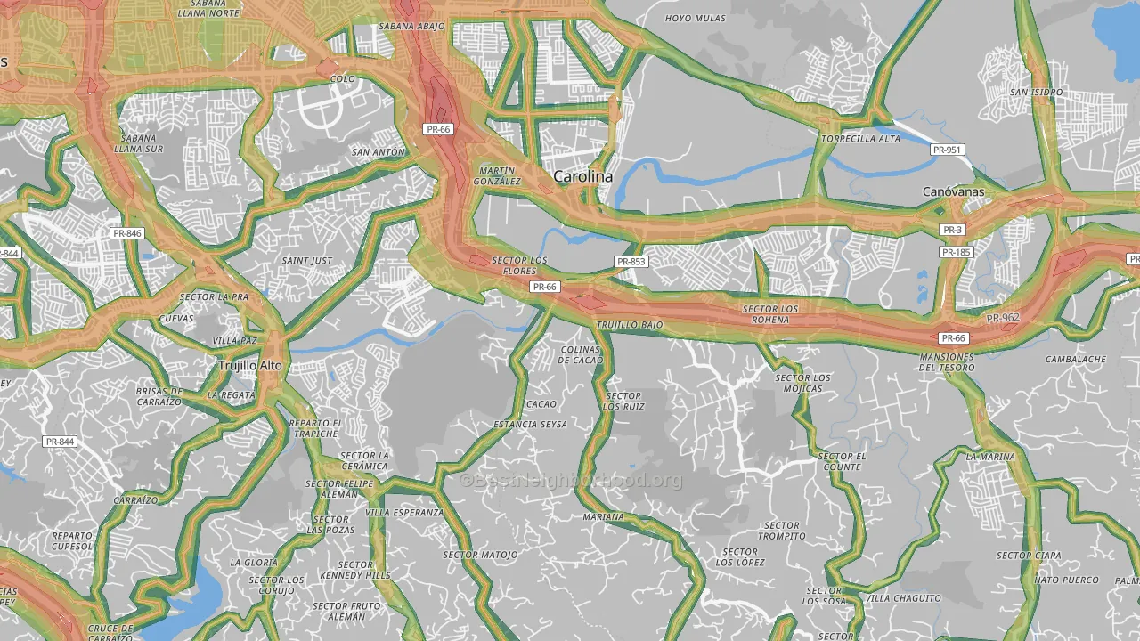 00987, PR Map of Noise Levels in 00987