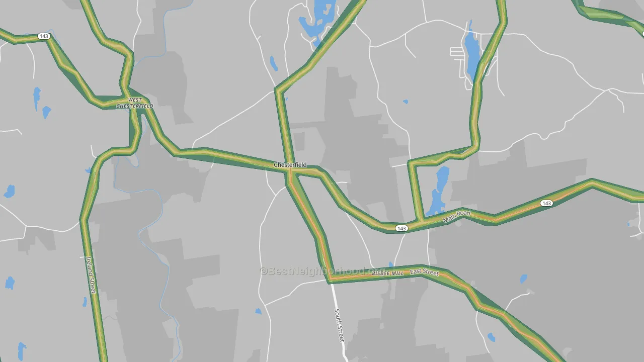 01012, MA Map of Noise Levels in 01012