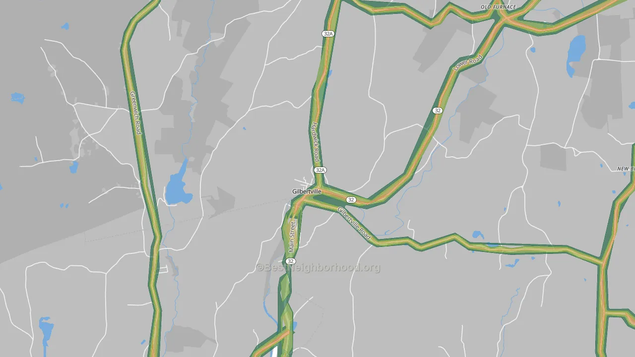01031, MA Map of Noise Levels in 01031
