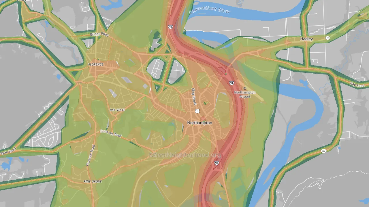 01060, MA Map of Noise Levels in 01060