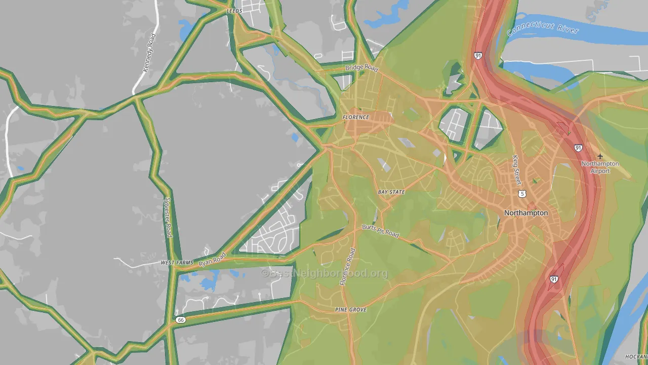 01062, MA Map of Noise Levels in 01062