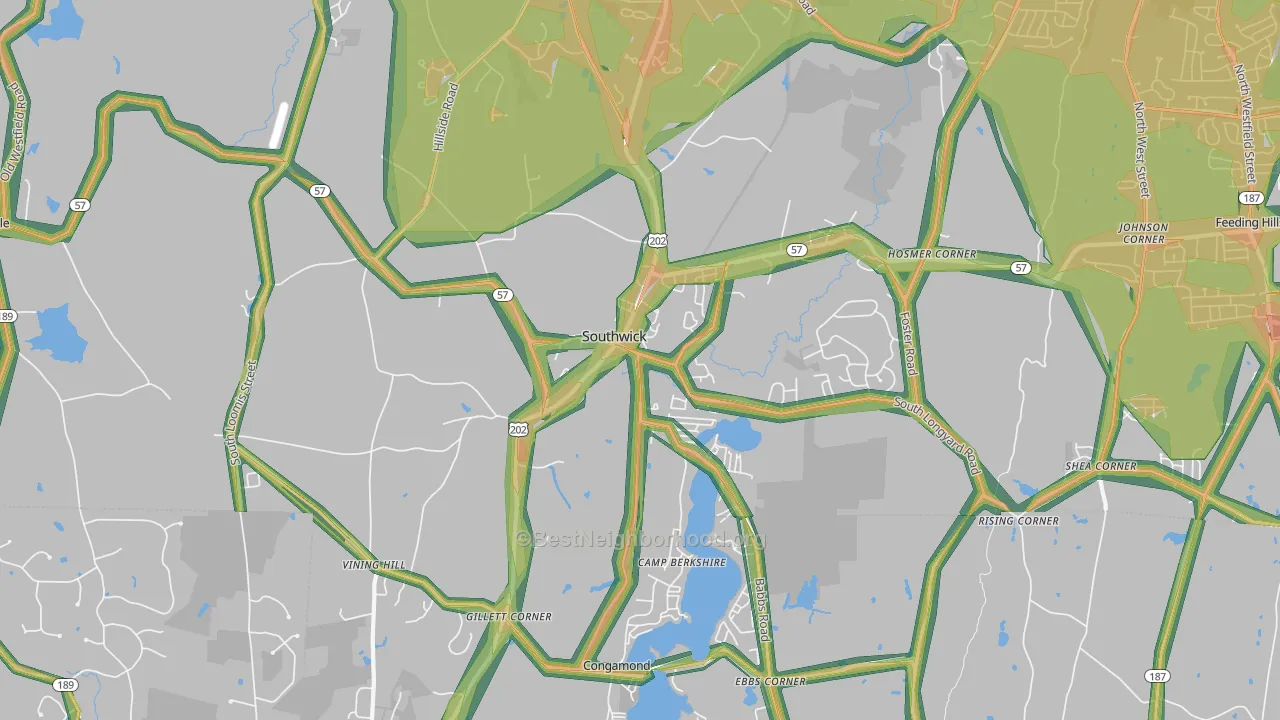 01077, MA Map of Noise Levels in 01077