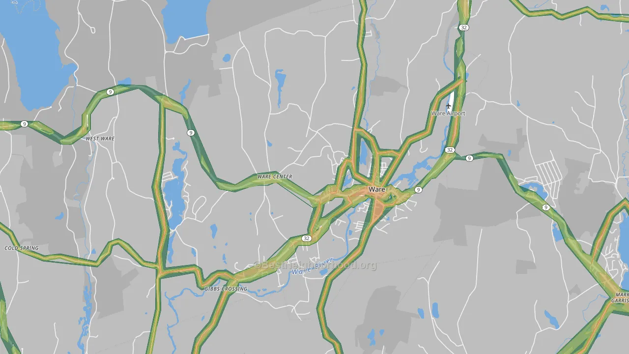 01082, MA Map of Noise Levels in 01082