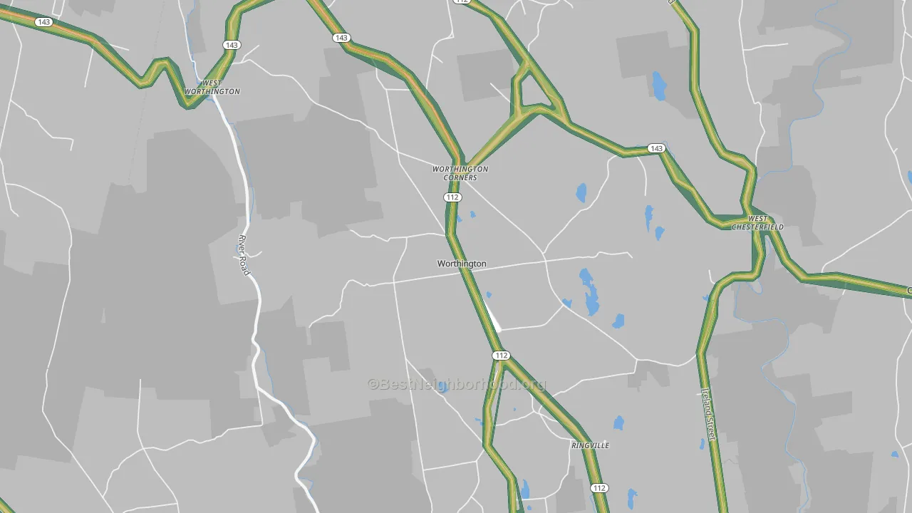 01098, MA Map of Noise Levels in 01098