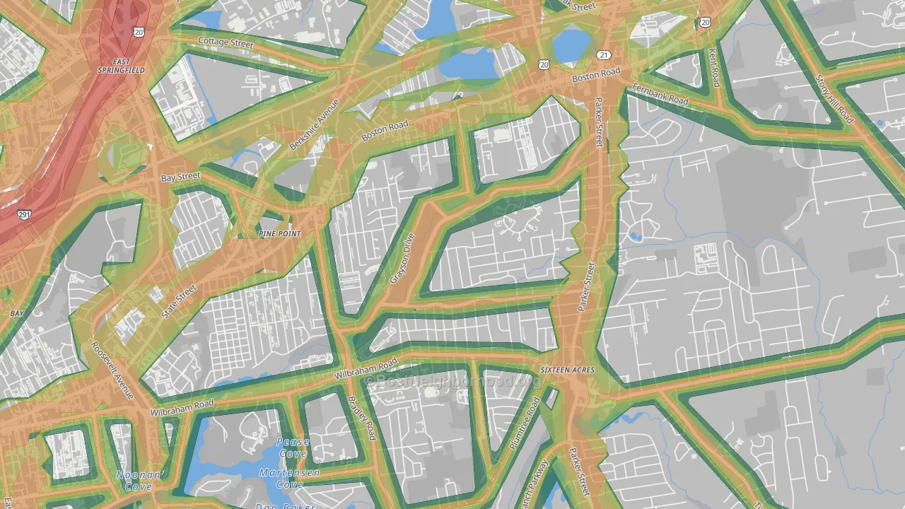 01119, MA Map of Noise Levels in 01119