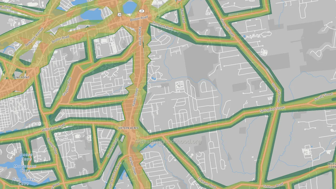 01129, MA Map of Noise Levels in 01129