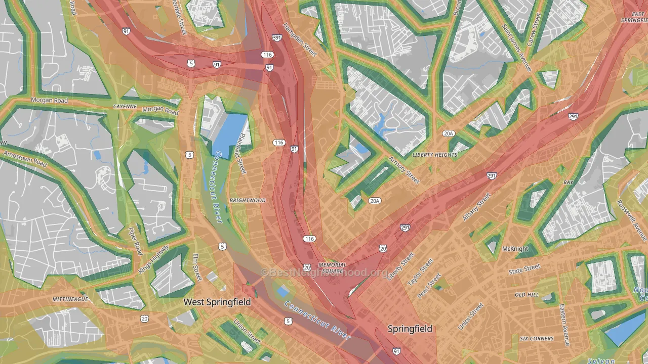 01199, MA Map of Noise Levels in 01199
