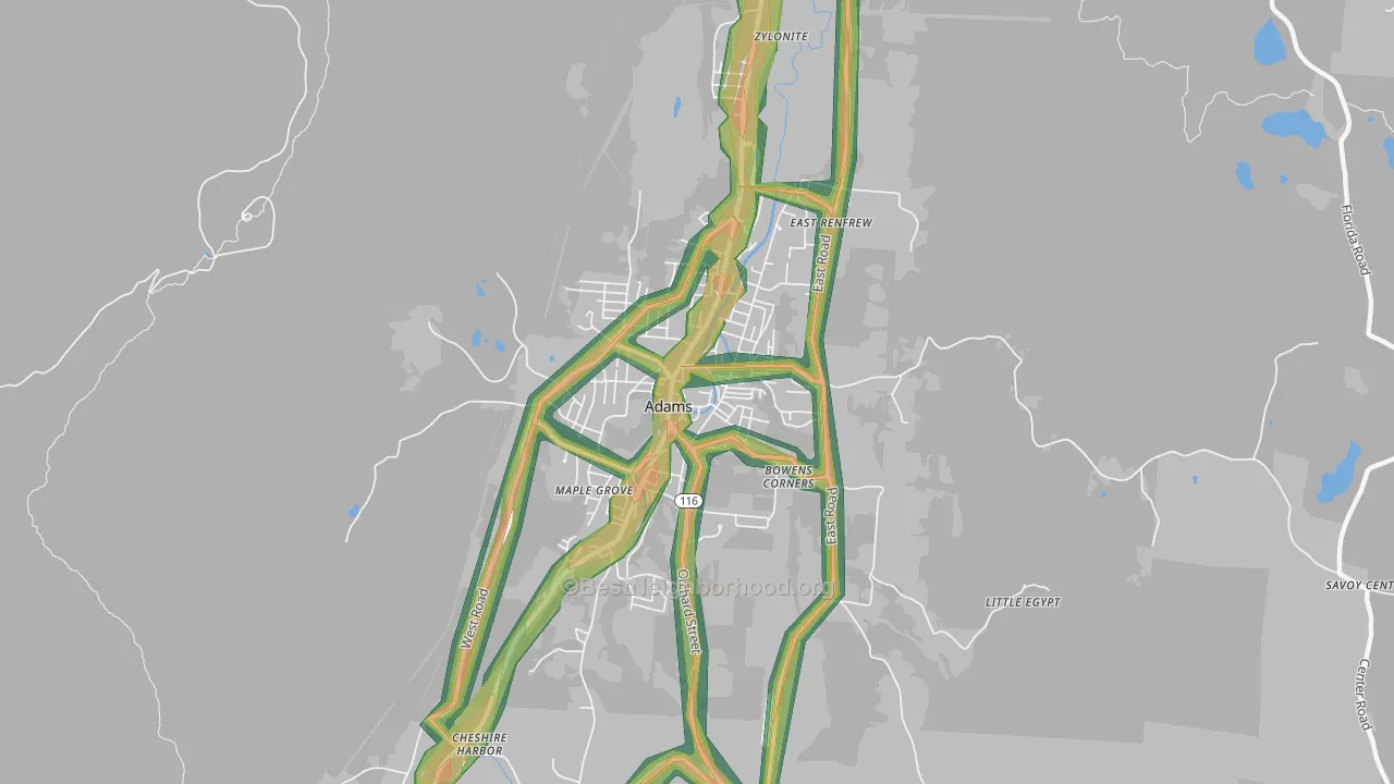 01220, MA Map of Noise Levels in 01220