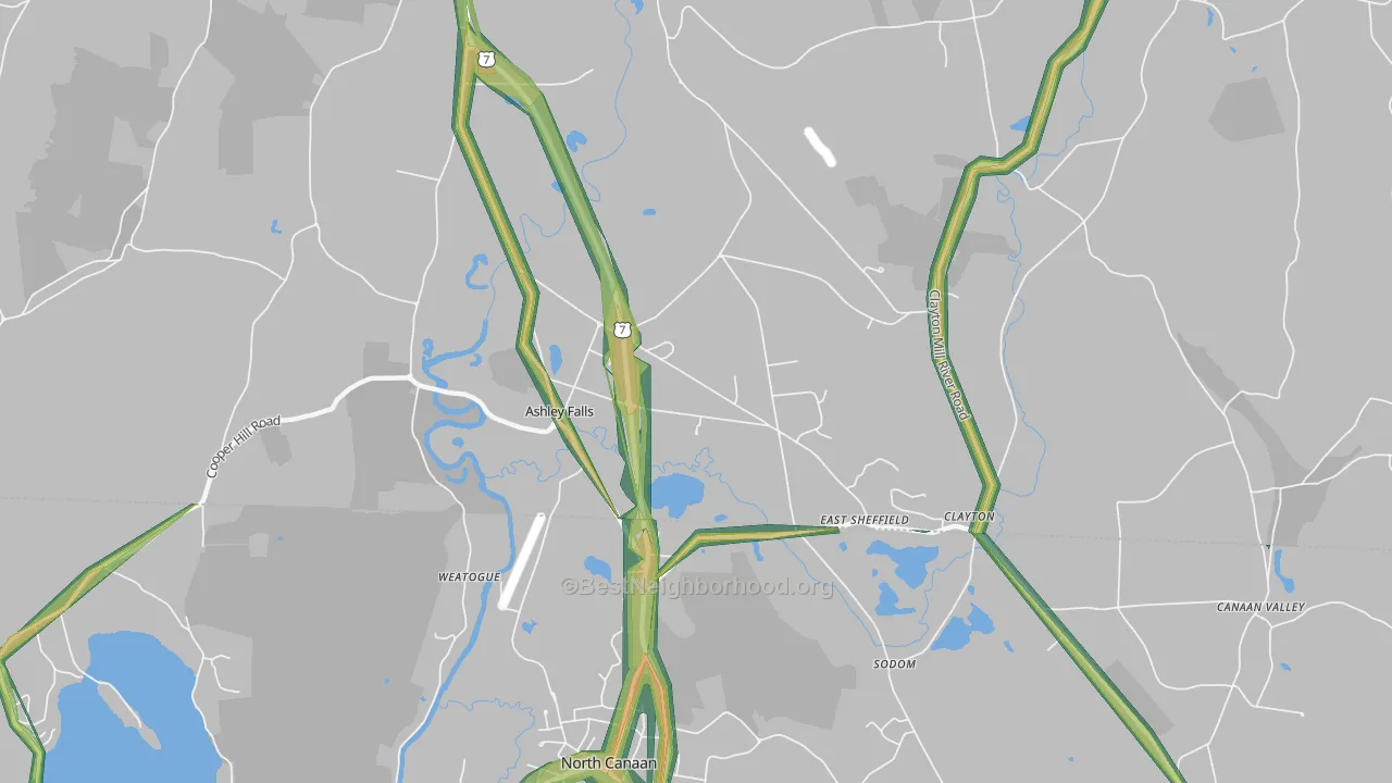 01222, MA Map of Noise Levels in 01222