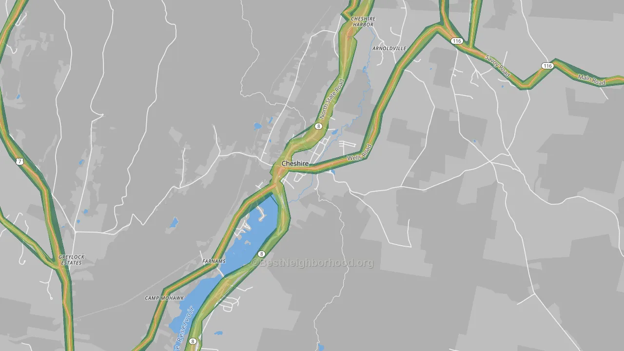 01225, MA Map of Noise Levels in 01225