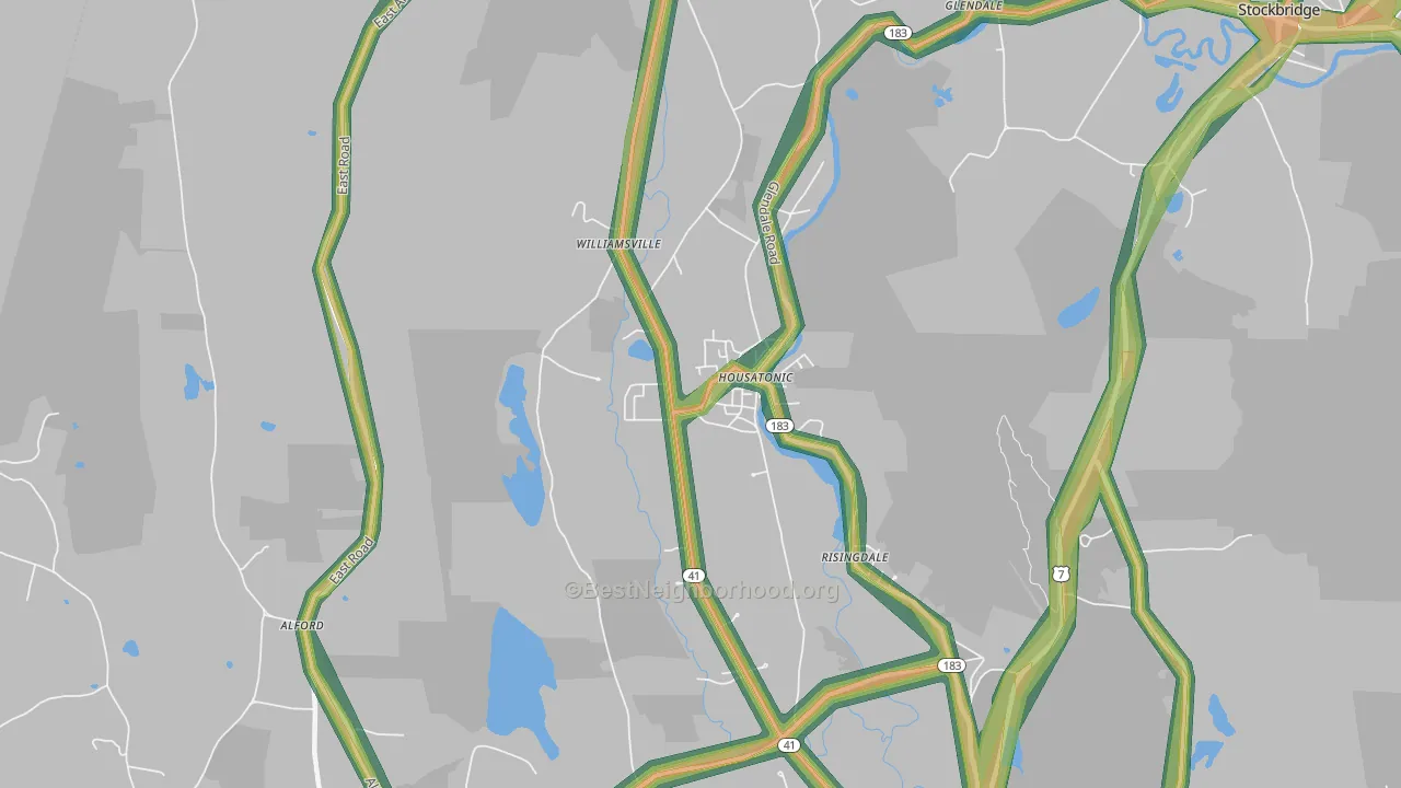 01236, MA Map of Noise Levels in 01236
