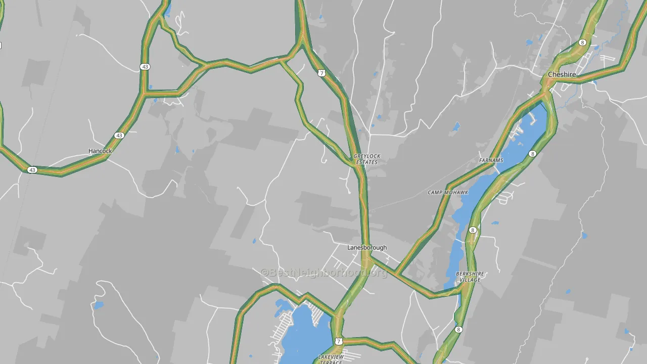 01237, MA Map of Noise Levels in 01237