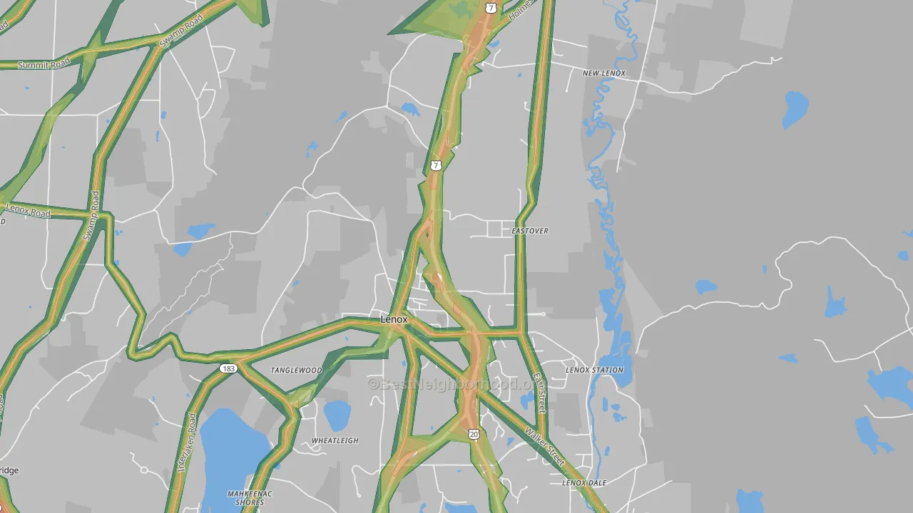 01240, MA Map of Noise Levels in 01240