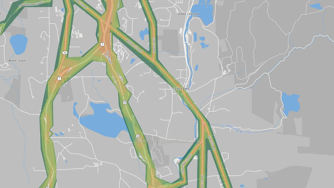 01242, MA Map of Noise Levels in 01242