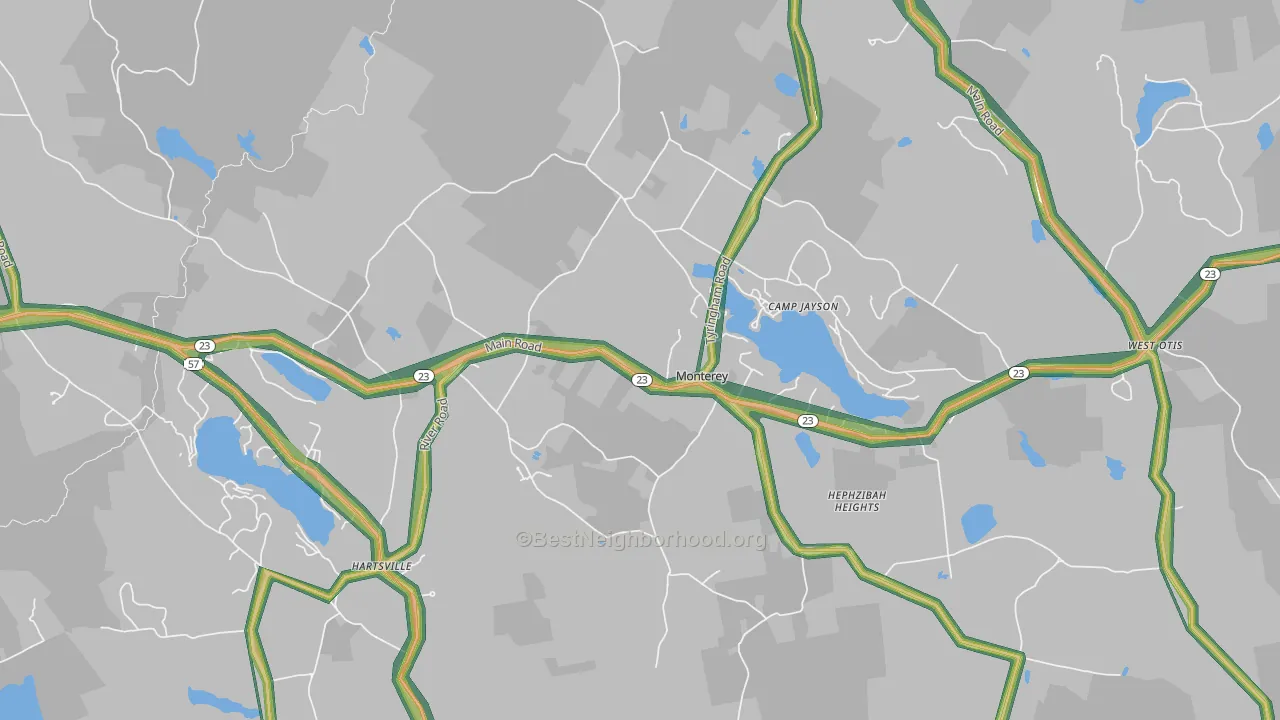 01245, MA Map of Noise Levels in 01245