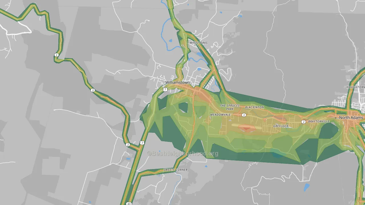 01267, MA Map of Noise Levels in 01267