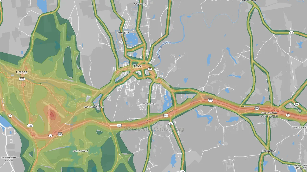 01331, MA Map of Noise Levels in 01331