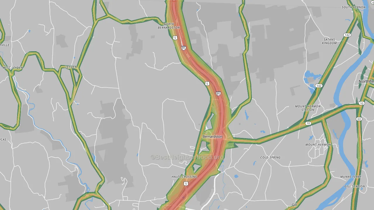 01337, MA Map of Noise Levels in 01337